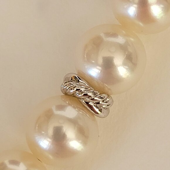 David Yurman Pearl Crossover Necklace 17” 9x8.5mm - Picture 8 of 11